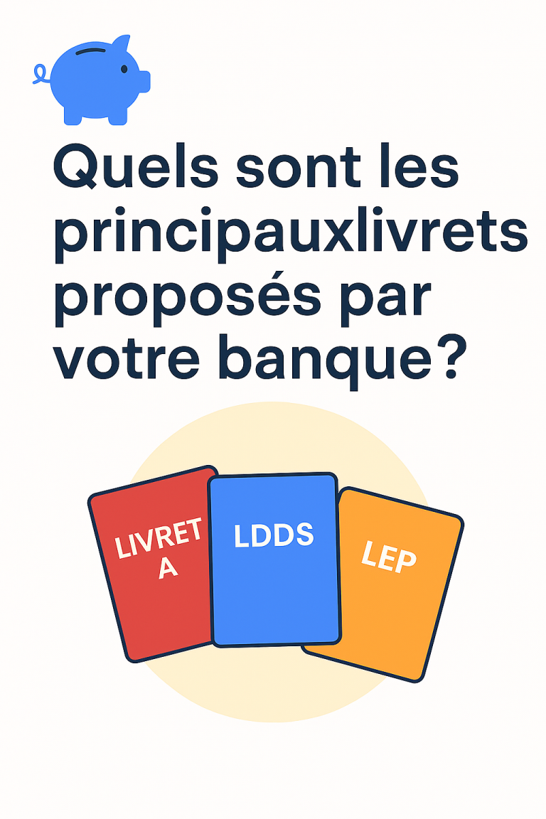 Quels sont les principaux livrets proposés par ta banque ? 1 livrets